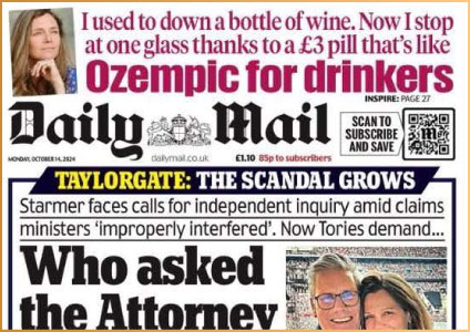 Daily Mail Sinclair Method UK cover story October 2024